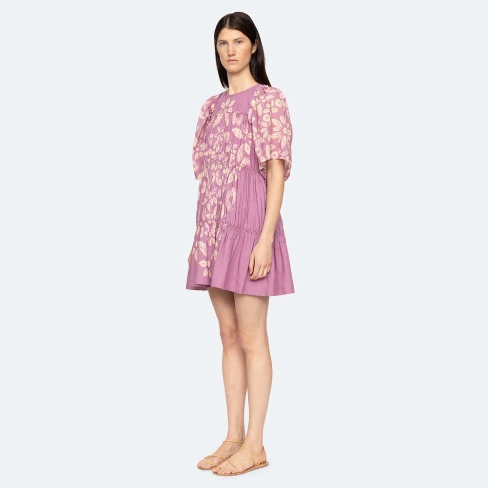 New $450 Sea New York Thea Tie Dye Mini Dress In Purple - Picture 2 of 6